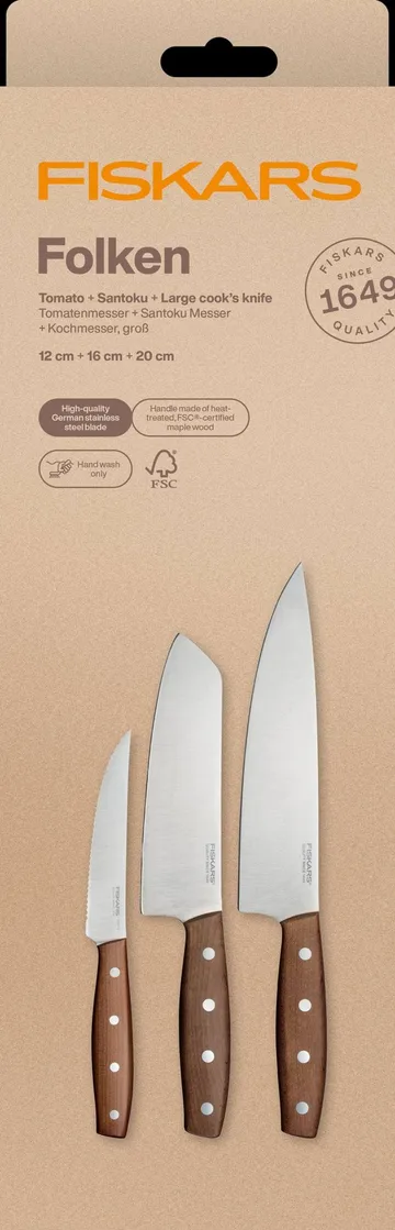 Folken knivsæt - 3 dele - Fiskars