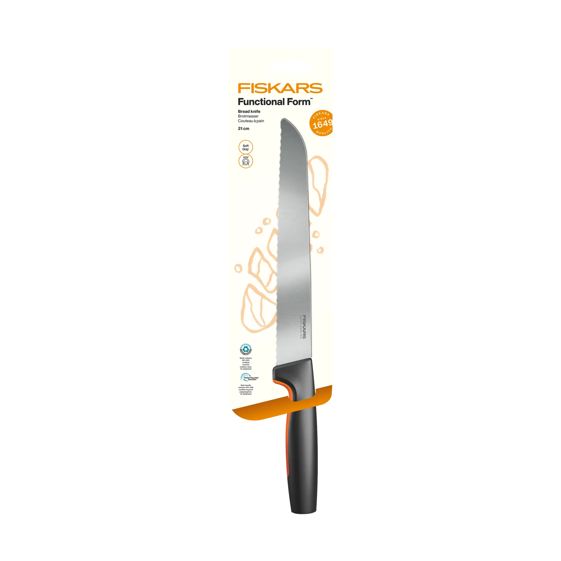 Functional Form brødkniv, Rustfrit stål Fiskars