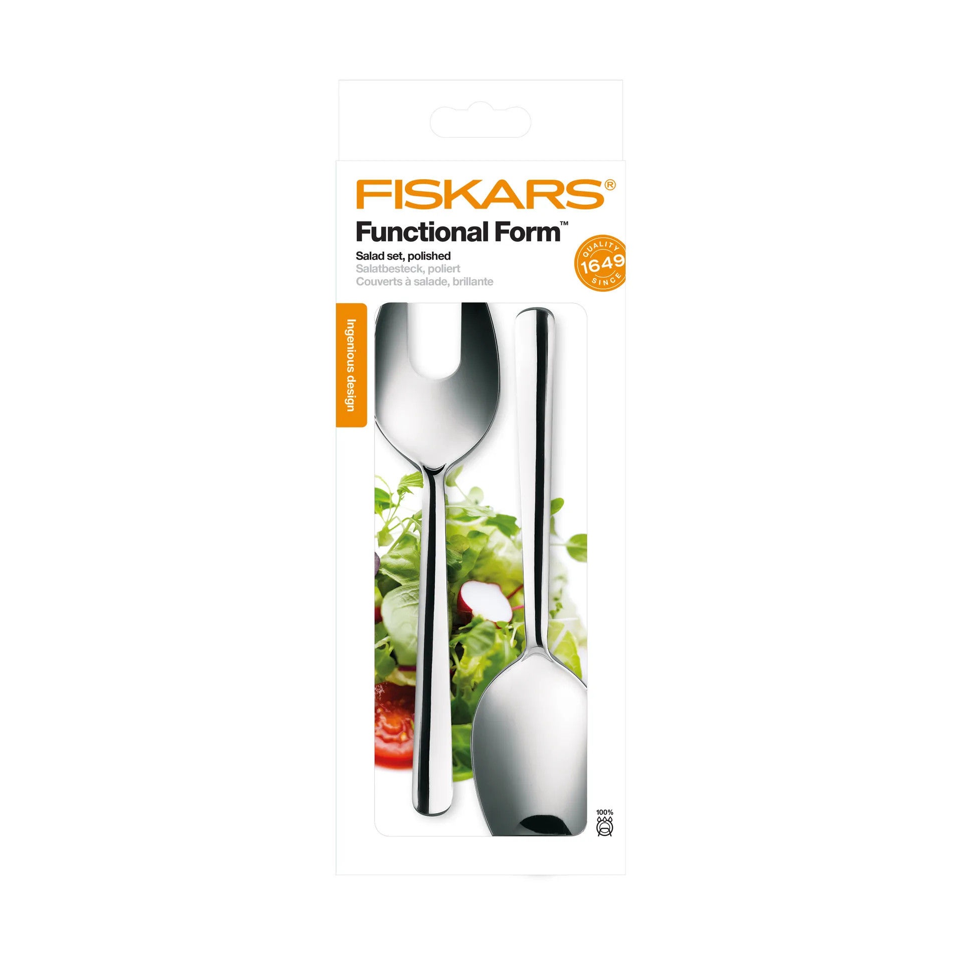 Functional Form salatbestik 2 dele, Blank Fiskars