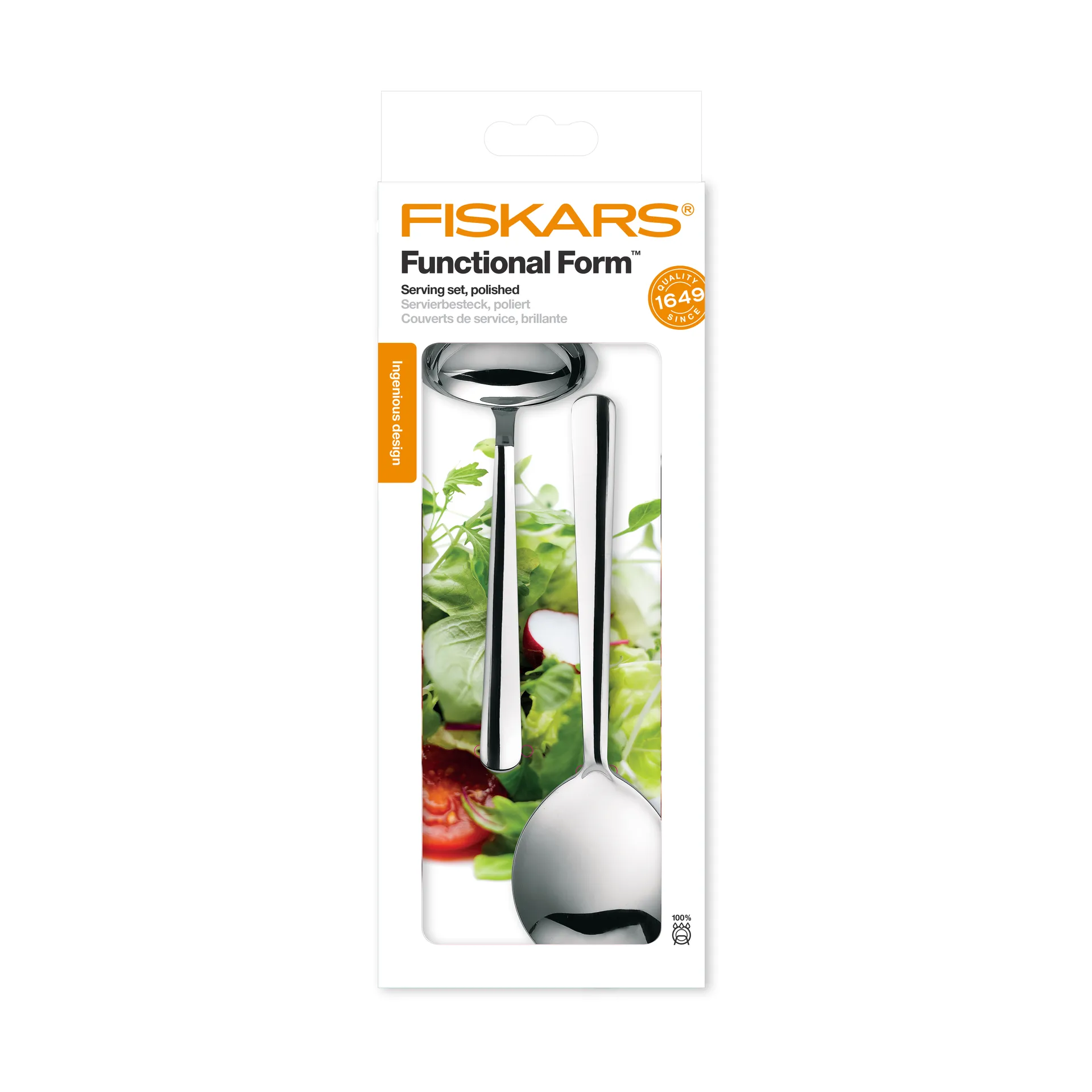 Functional Form serveringsbestik 2 dele, Blank Fiskars
