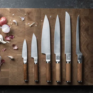 Norden kokkekniv + grøntsagskniv knivsæt 2 dele - Rustfrit stål-birk - Fiskars