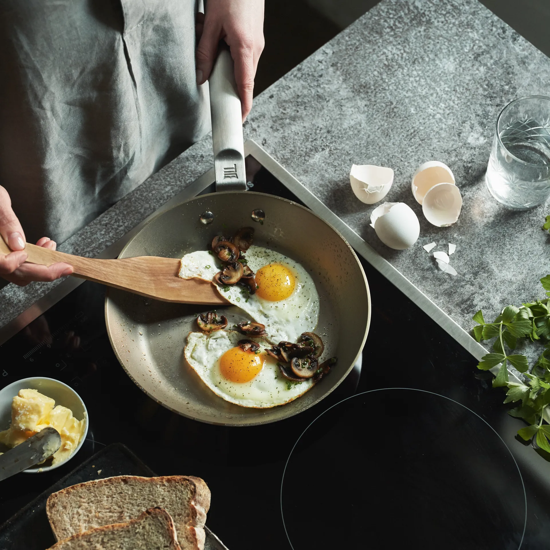 Norden stegepande rustfrit stål, 24 cm Fiskars