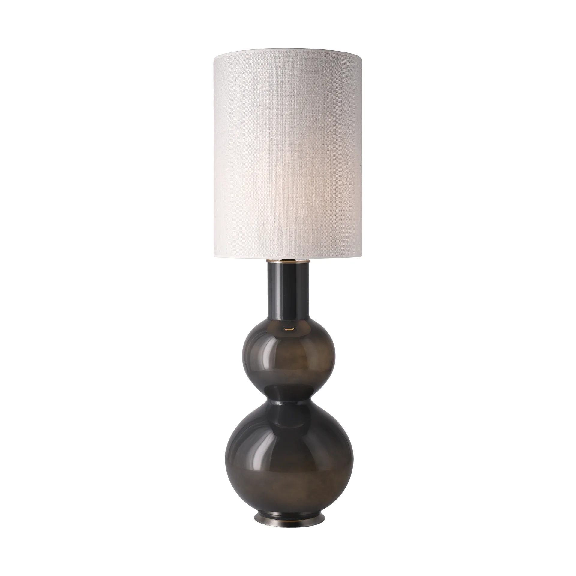 Augusta bordlampe grå lampefod, Babel Beige L Flavia Lamps