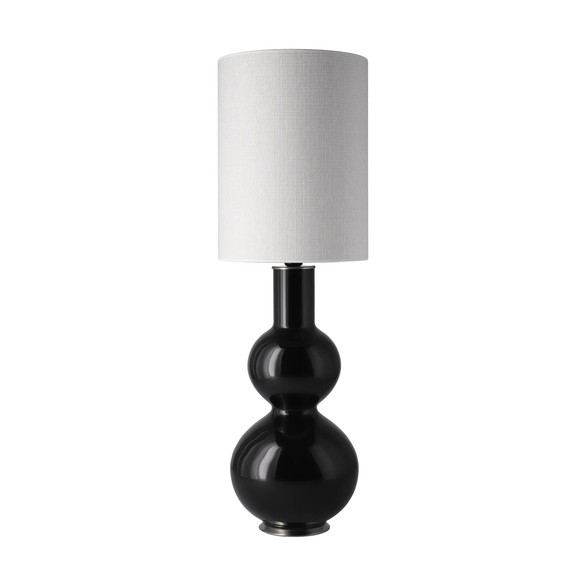 Augusta bordlampe sort lampefod, Babel Beige L Flavia Lamps