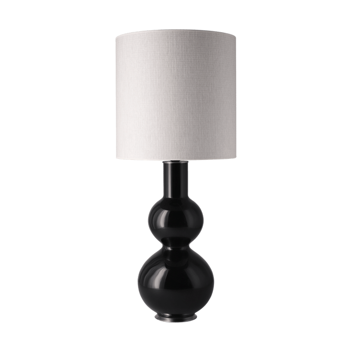 Augusta bordlampe sort lampefod - Babel Beige M - Flavia Lamps