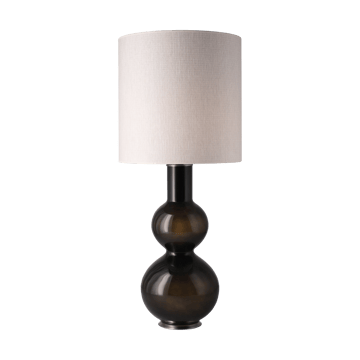 Augusta bordlampe sort lampefod - Babel Beige M - Flavia Lamps