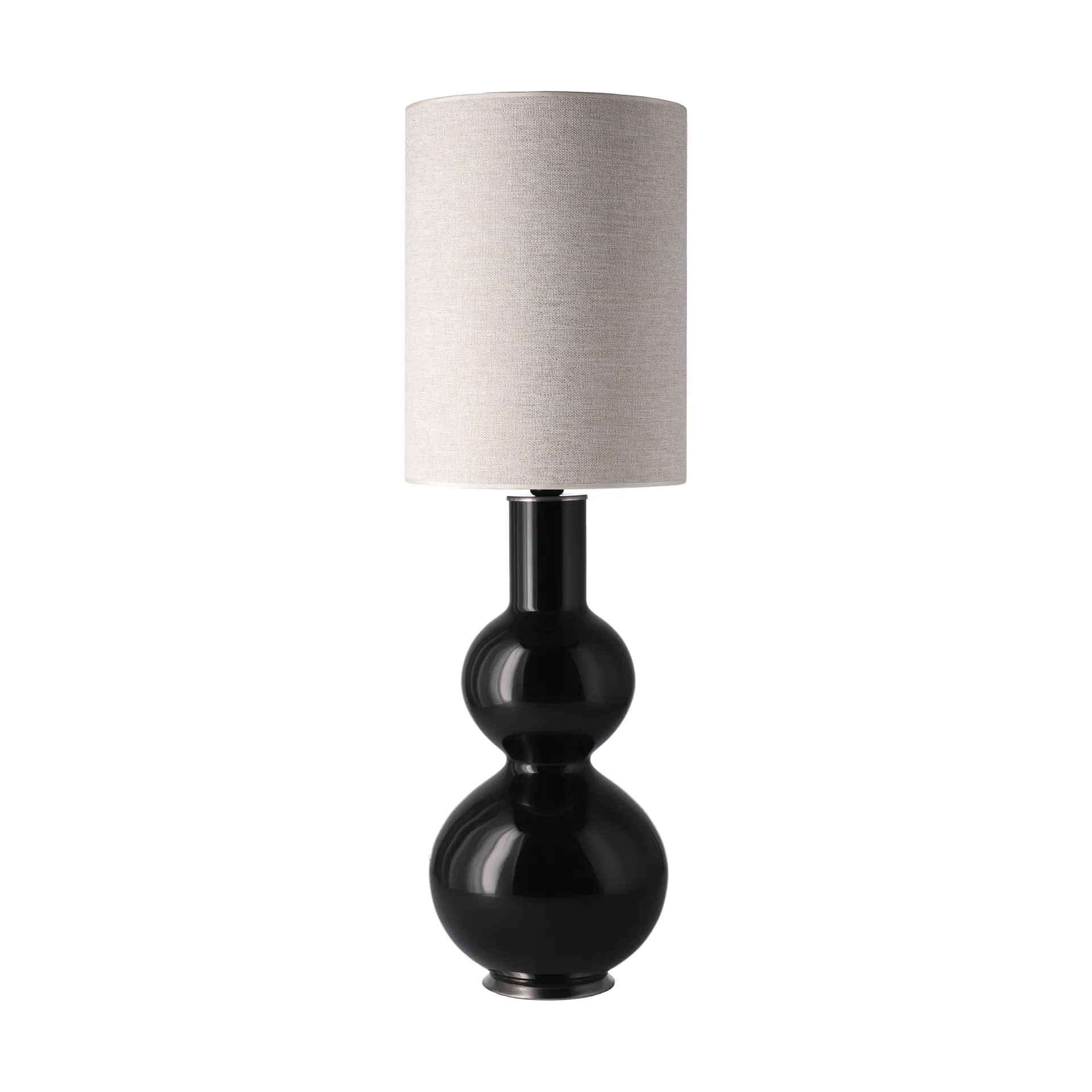 Augusta bordlampe sort lampefod, London Beige L Flavia Lamps