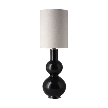 Augusta bordlampe sort lampefod - London Beige L - Flavia Lamps
