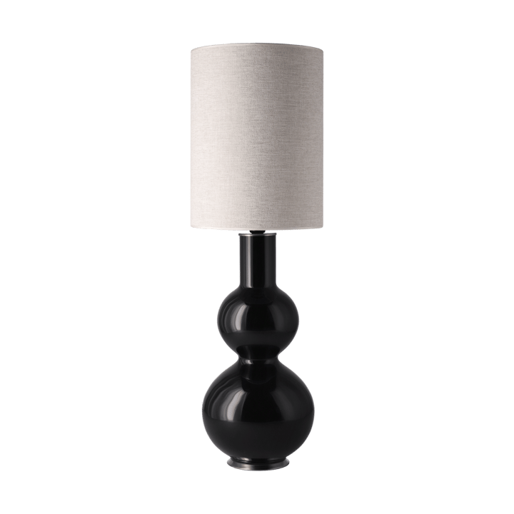 Augusta bordlampe sort lampefod - London Beige L - Flavia Lamps