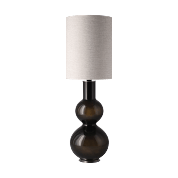 Augusta bordlampe sort lampefod - London Beige L - Flavia Lamps