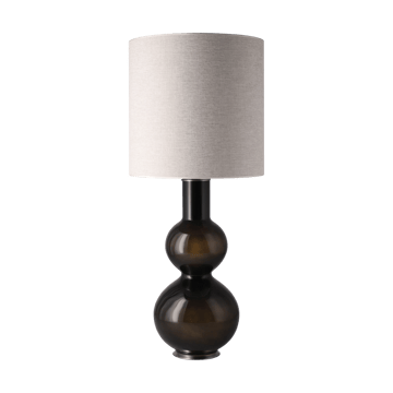 Augusta bordlampe sort lampefod - London Beige M - Flavia Lamps