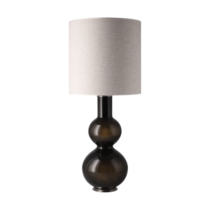 Augusta bordlampe sort lampefod, London Beige M Flavia Lamps
