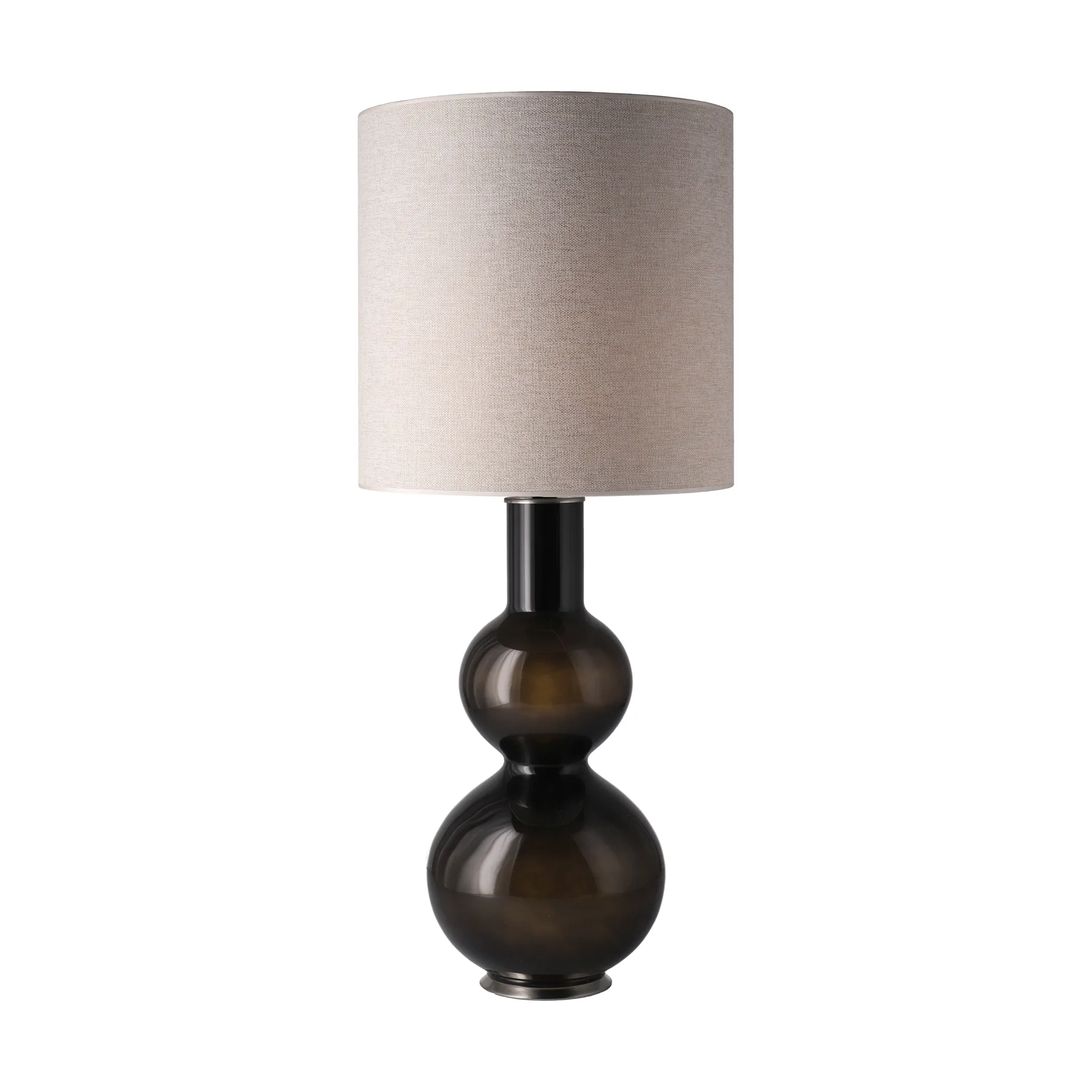 Augusta bordlampe sort lampefod, London Beige M Flavia Lamps