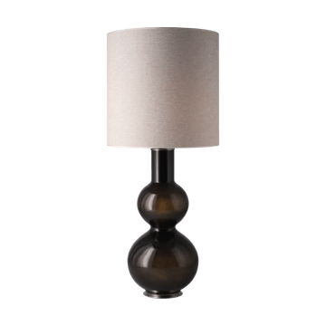 Augusta bordlampe sort lampefod - London Beige M - Flavia Lamps