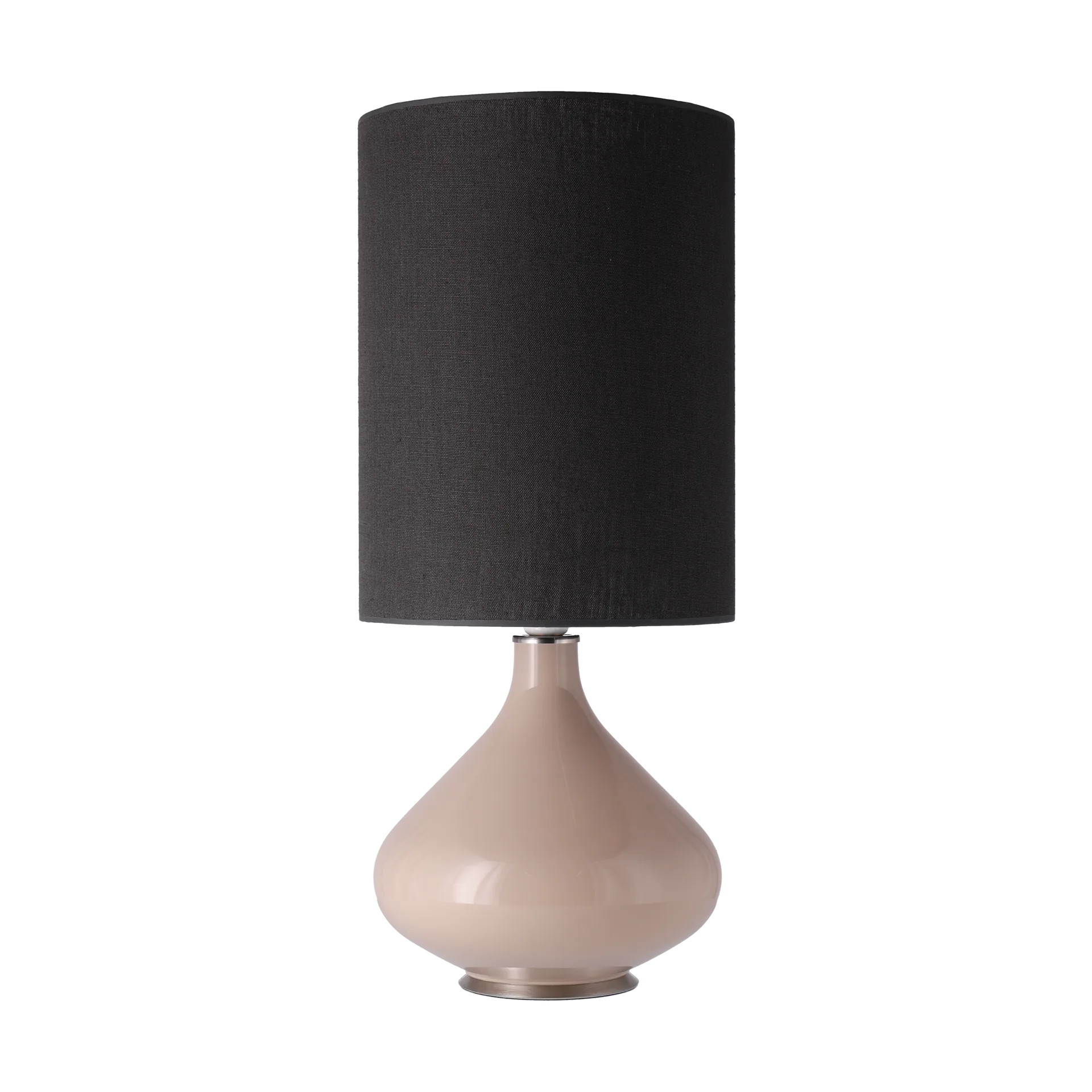 Flavia bordlampe beige lampefod, Lino Negro L Flavia Lamps