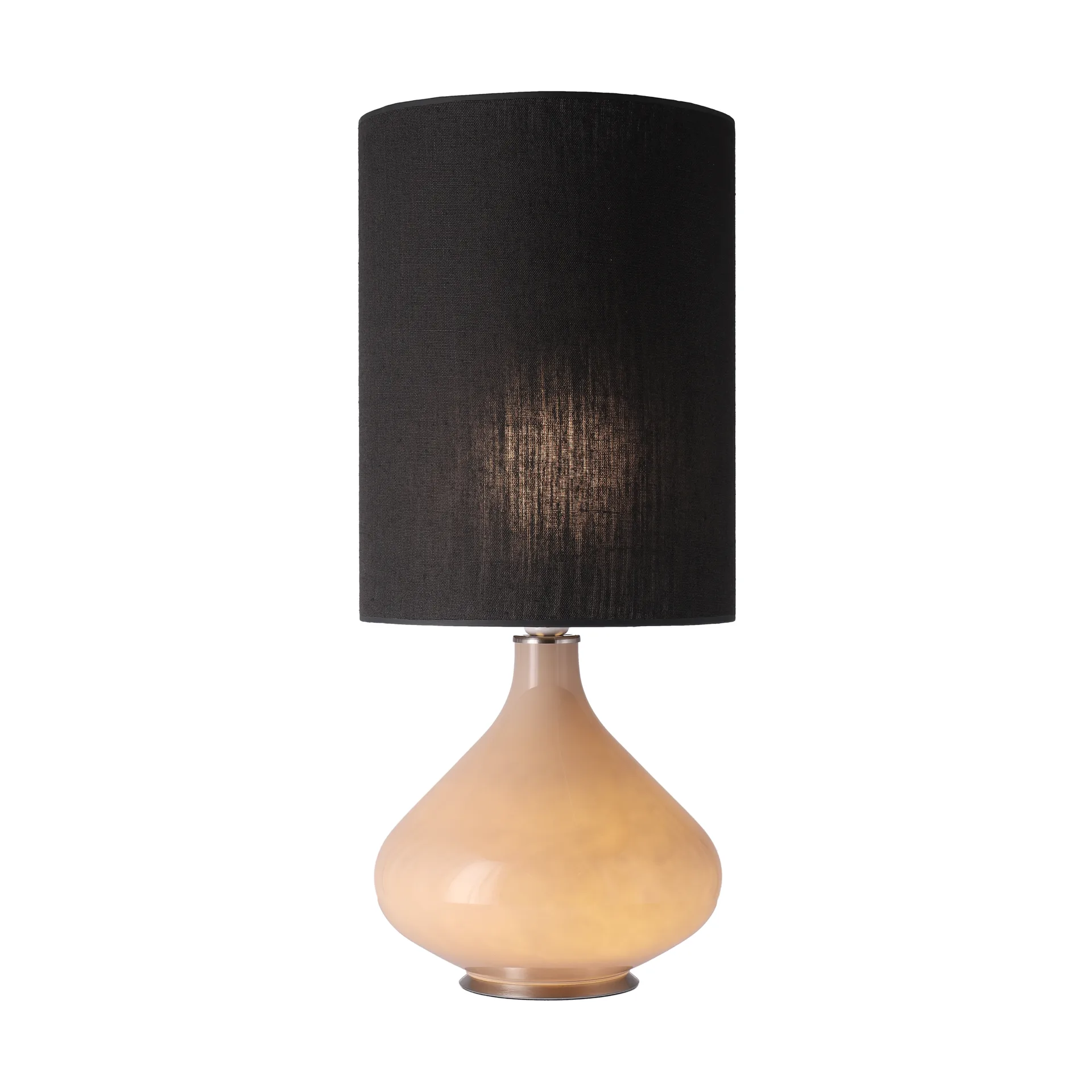 Flavia bordlampe beige lampefod, Lino Negro L Flavia Lamps