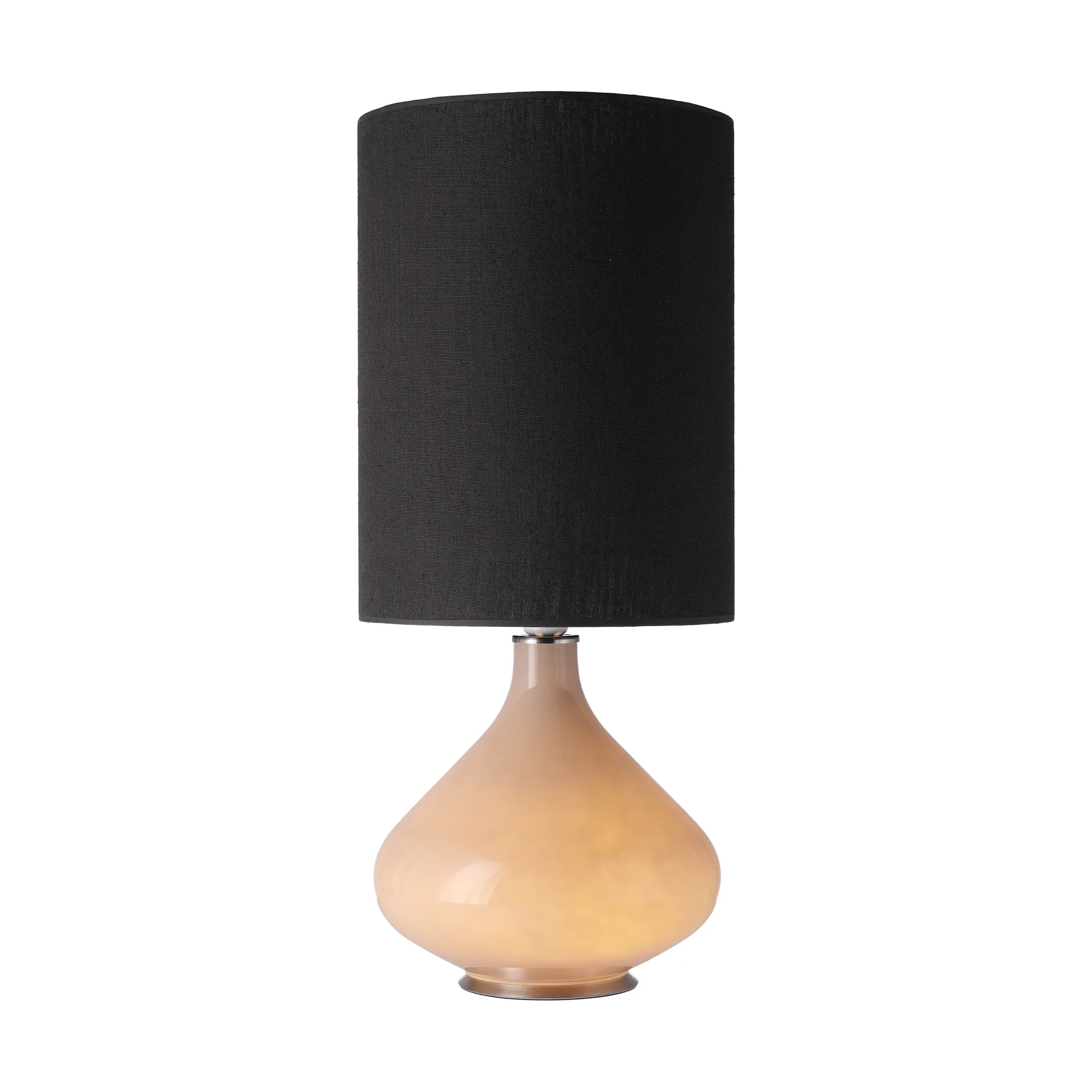 Flavia bordlampe beige lampefod, Lino Negro L Flavia Lamps