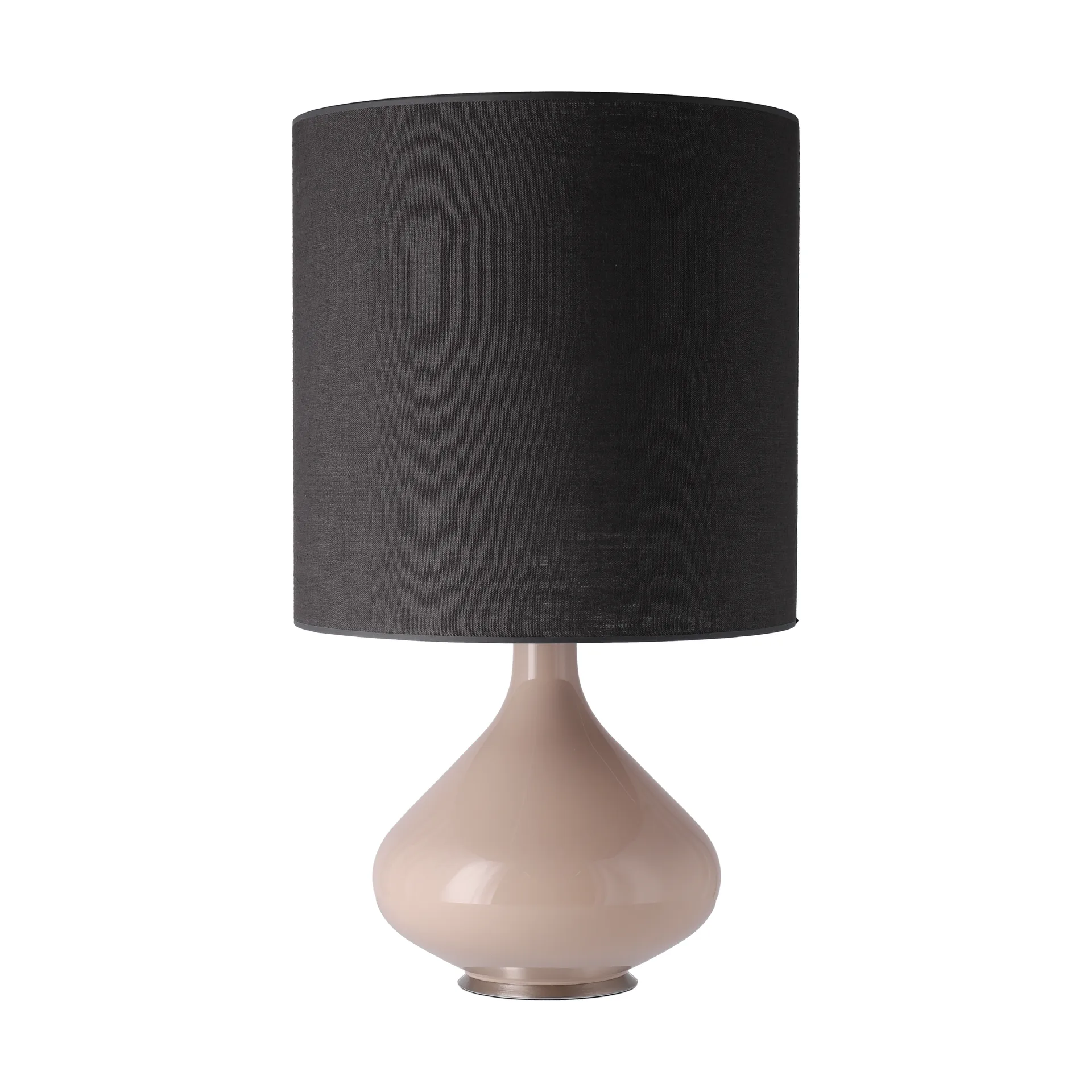 Flavia bordlampe beige lampefod, Lino Negro M Flavia Lamps