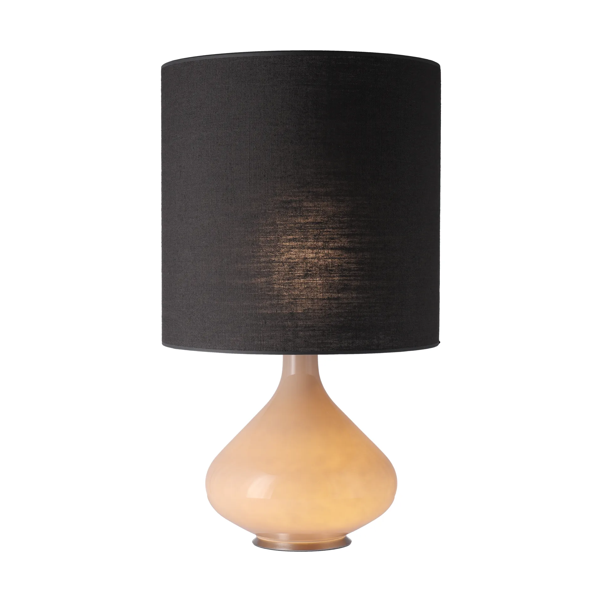 Flavia bordlampe beige lampefod, Lino Negro M Flavia Lamps