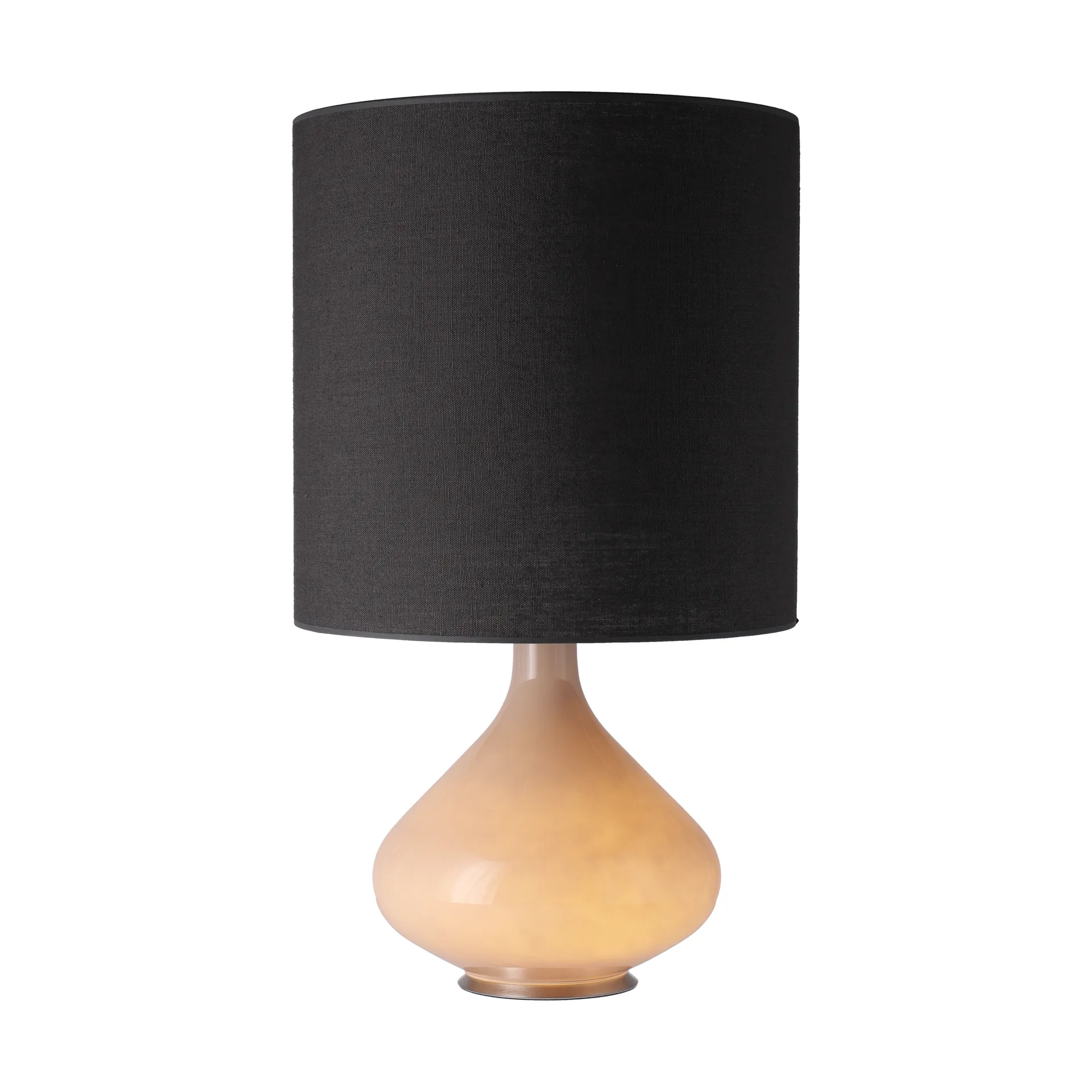 Flavia bordlampe beige lampefod, Lino Negro M Flavia Lamps