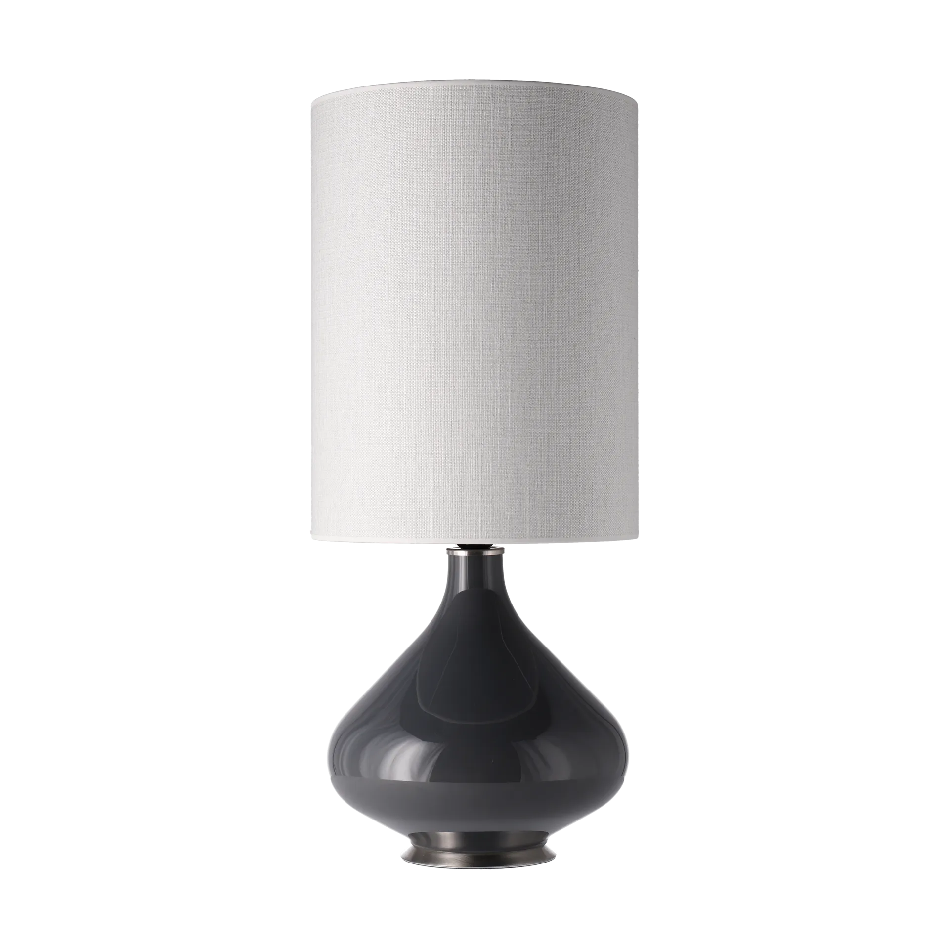 Flavia bordlampe grå lampefod, Babel Beige L Flavia Lamps