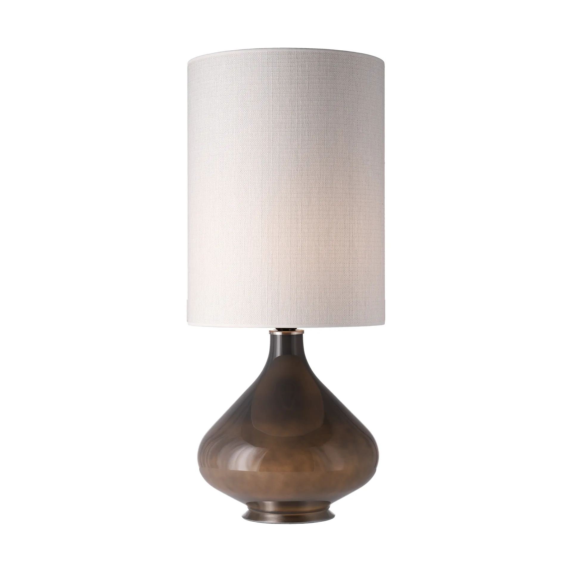 Flavia bordlampe grå lampefod, Babel Beige L Flavia Lamps