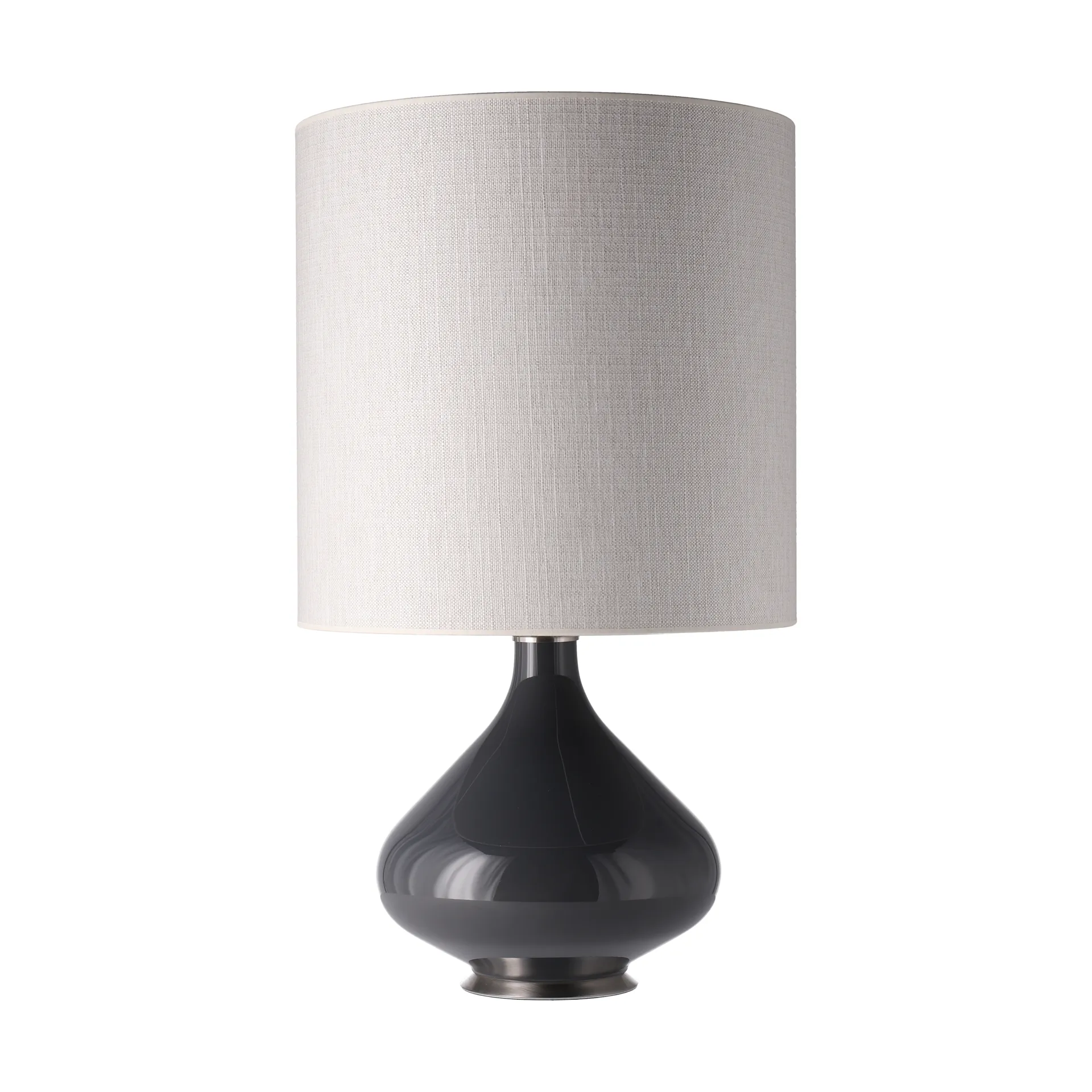 Flavia bordlampe grå lampefod, Babel Beige M Flavia Lamps