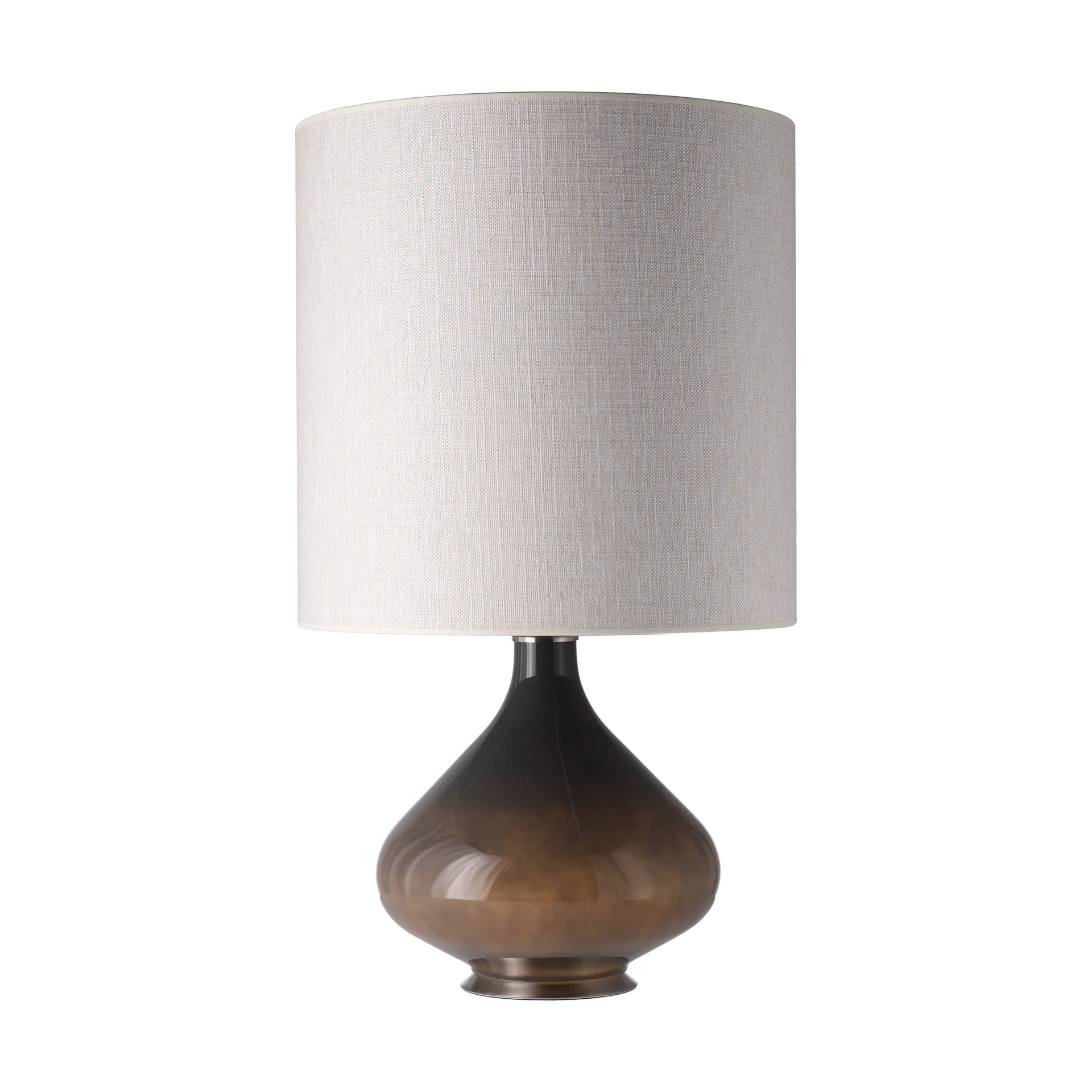 Flavia bordlampe grå lampefod, Babel Beige M Flavia Lamps