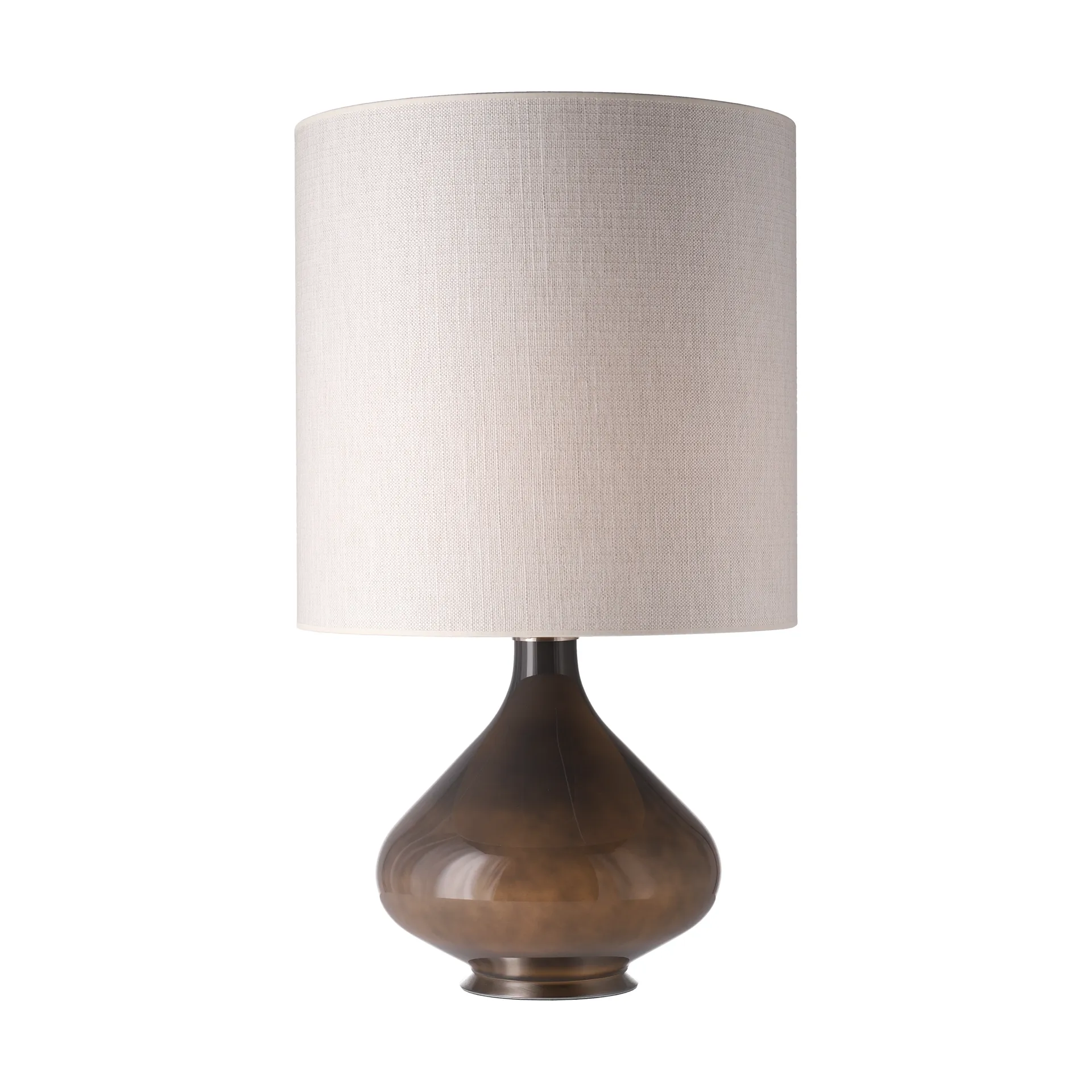 Flavia bordlampe grå lampefod, Babel Beige M Flavia Lamps