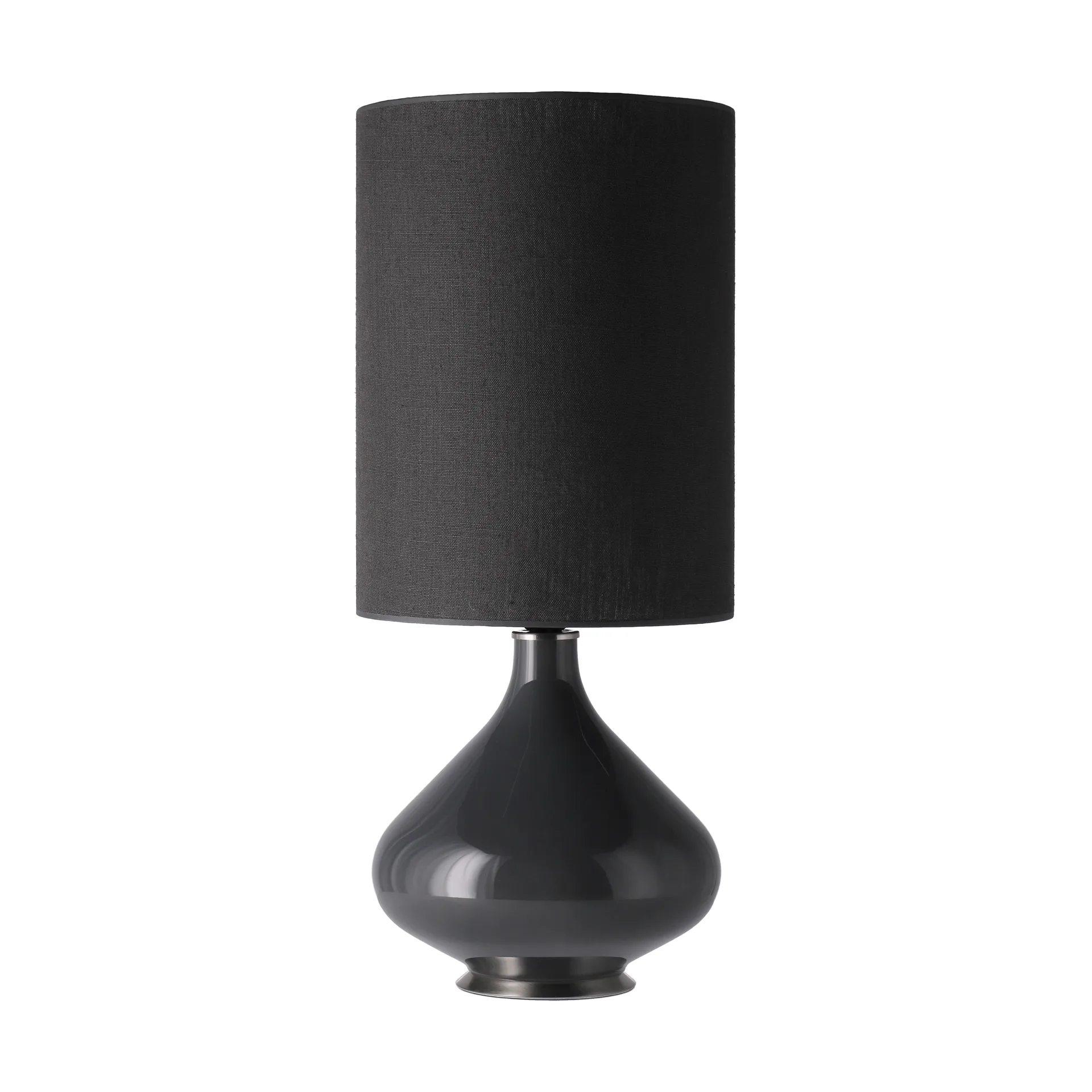 Flavia bordlampe grå lampefod, Lino Negro L Flavia Lamps