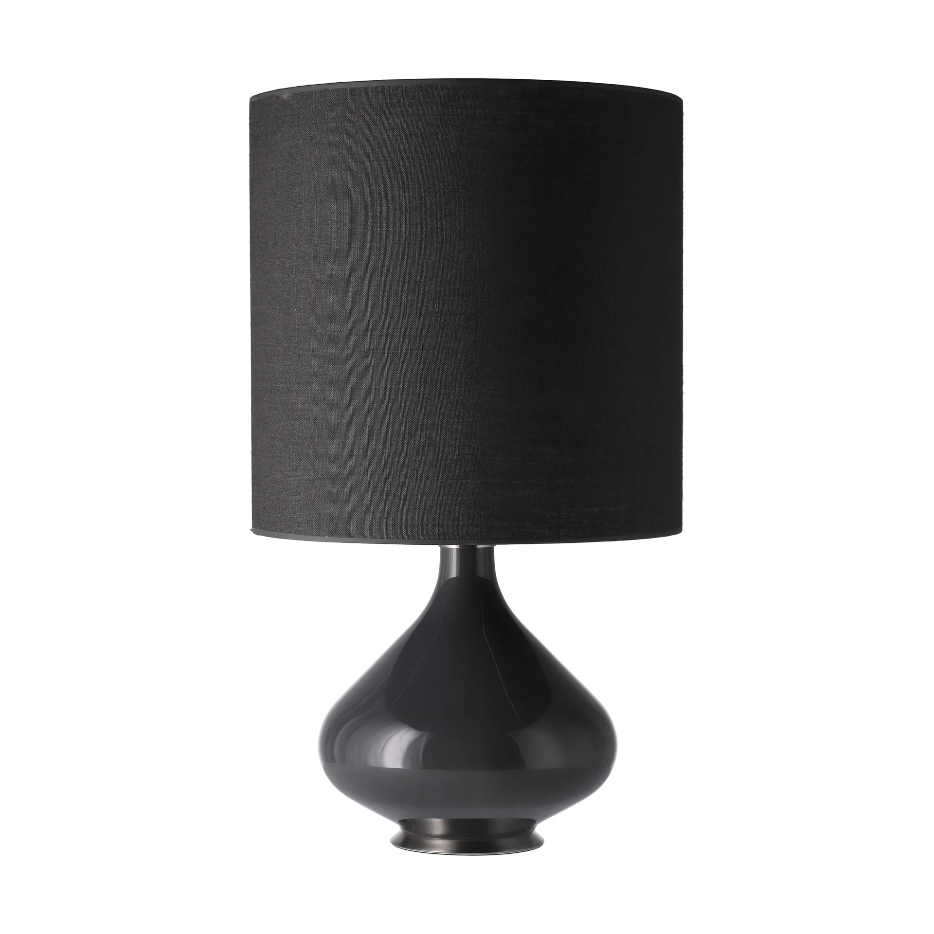 Flavia bordlampe grå lampefod, Lino Negro M Flavia Lamps