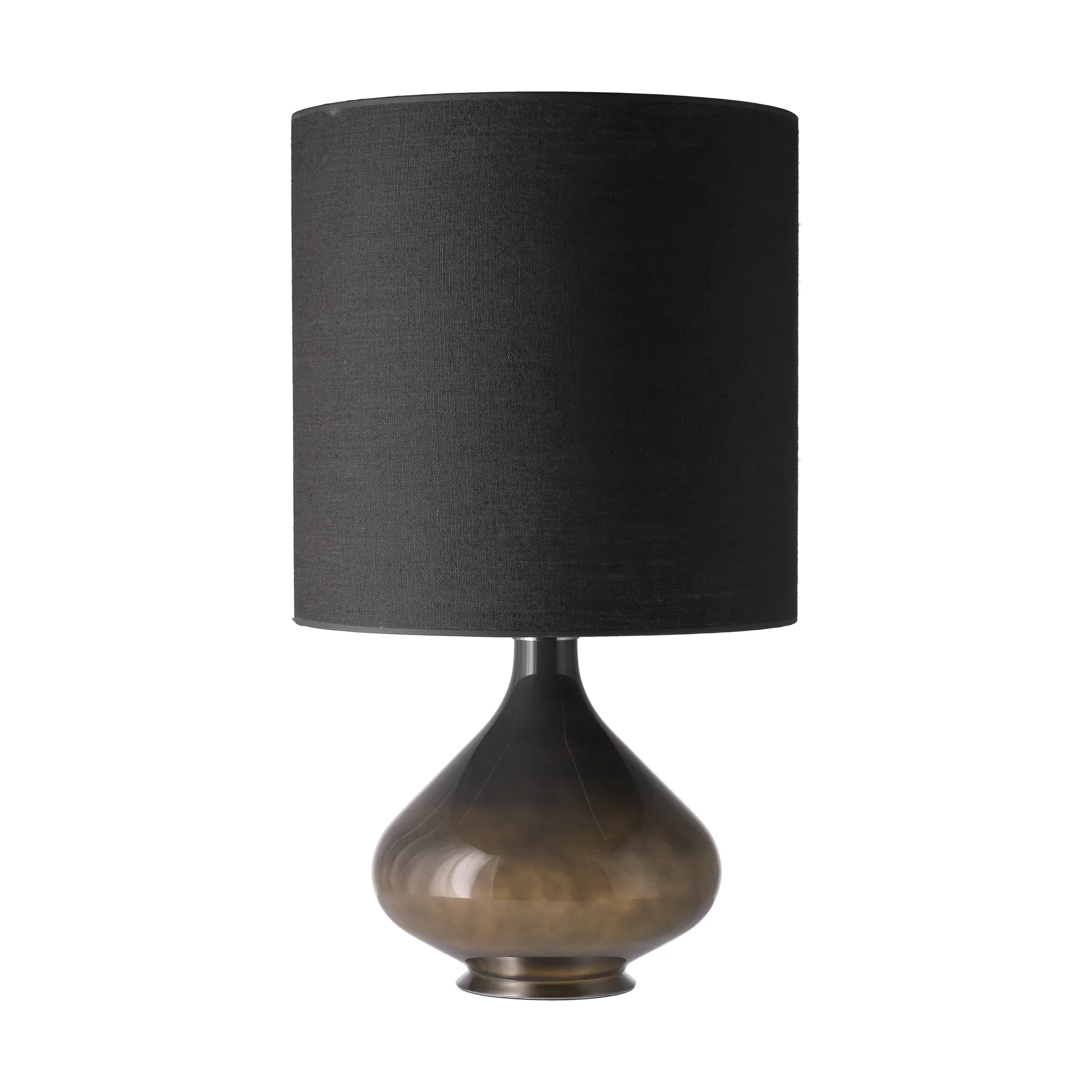 Flavia bordlampe grå lampefod, Lino Negro M Flavia Lamps