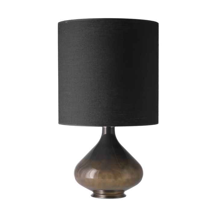Flavia bordlampe grå lampefod, Lino Negro M Flavia Lamps