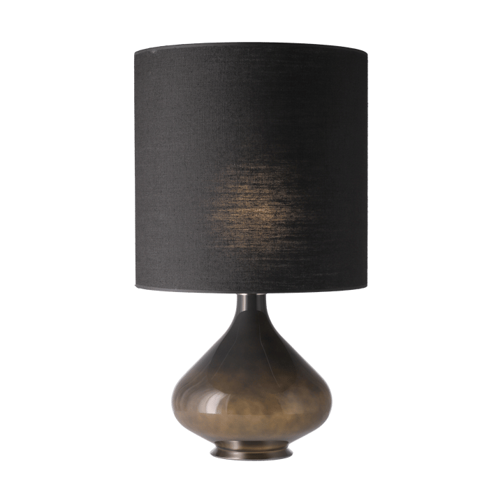 Flavia bordlampe grå lampefod, Lino Negro M Flavia Lamps