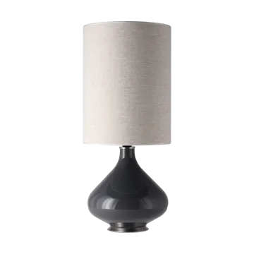 Flavia bordlampe grå lampefod - London Beige L - Flavia Lamps