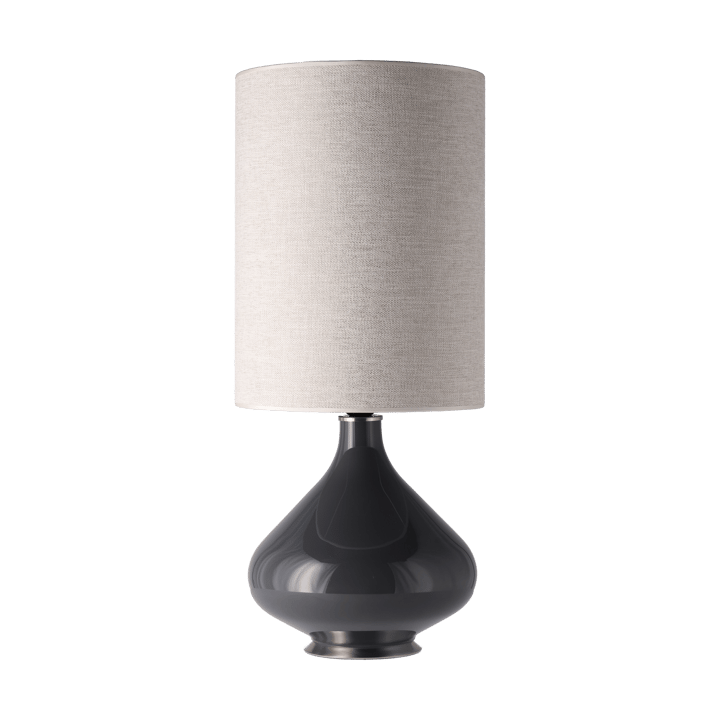 Flavia bordlampe grå lampefod - London Beige L - Flavia Lamps