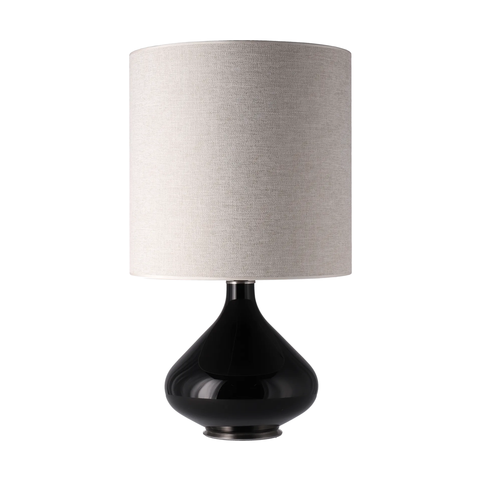 Flavia bordlampe sort lampefod, London Beige M Flavia Lamps