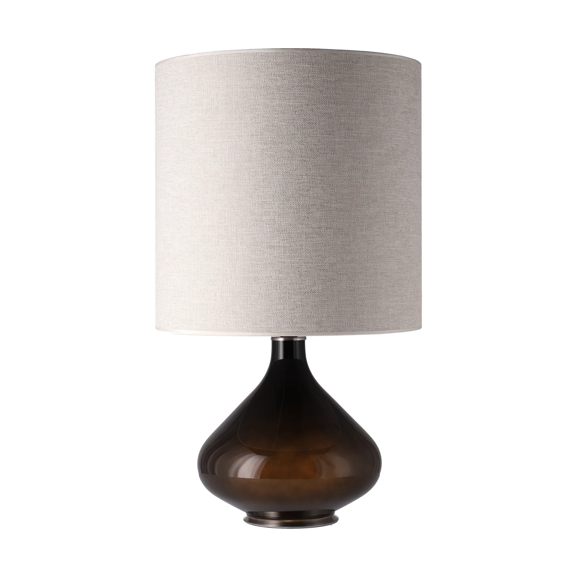 Flavia bordlampe sort lampefod, London Beige M Flavia Lamps