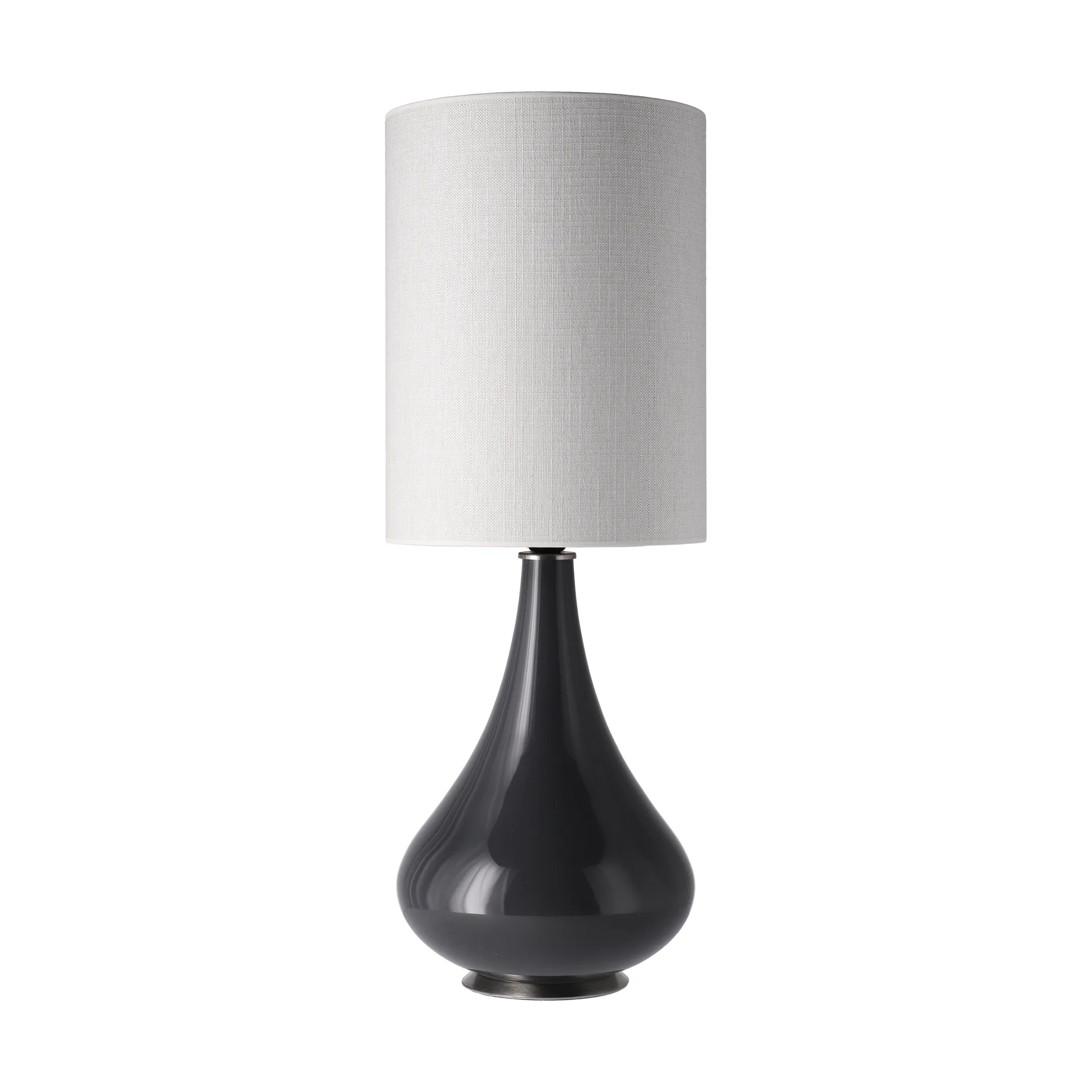 Renata bordlampe grå lampefod, Babel Beige L Flavia Lamps