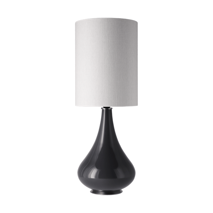 Renata bordlampe grå lampefod - Babel Beige L - Flavia Lamps
