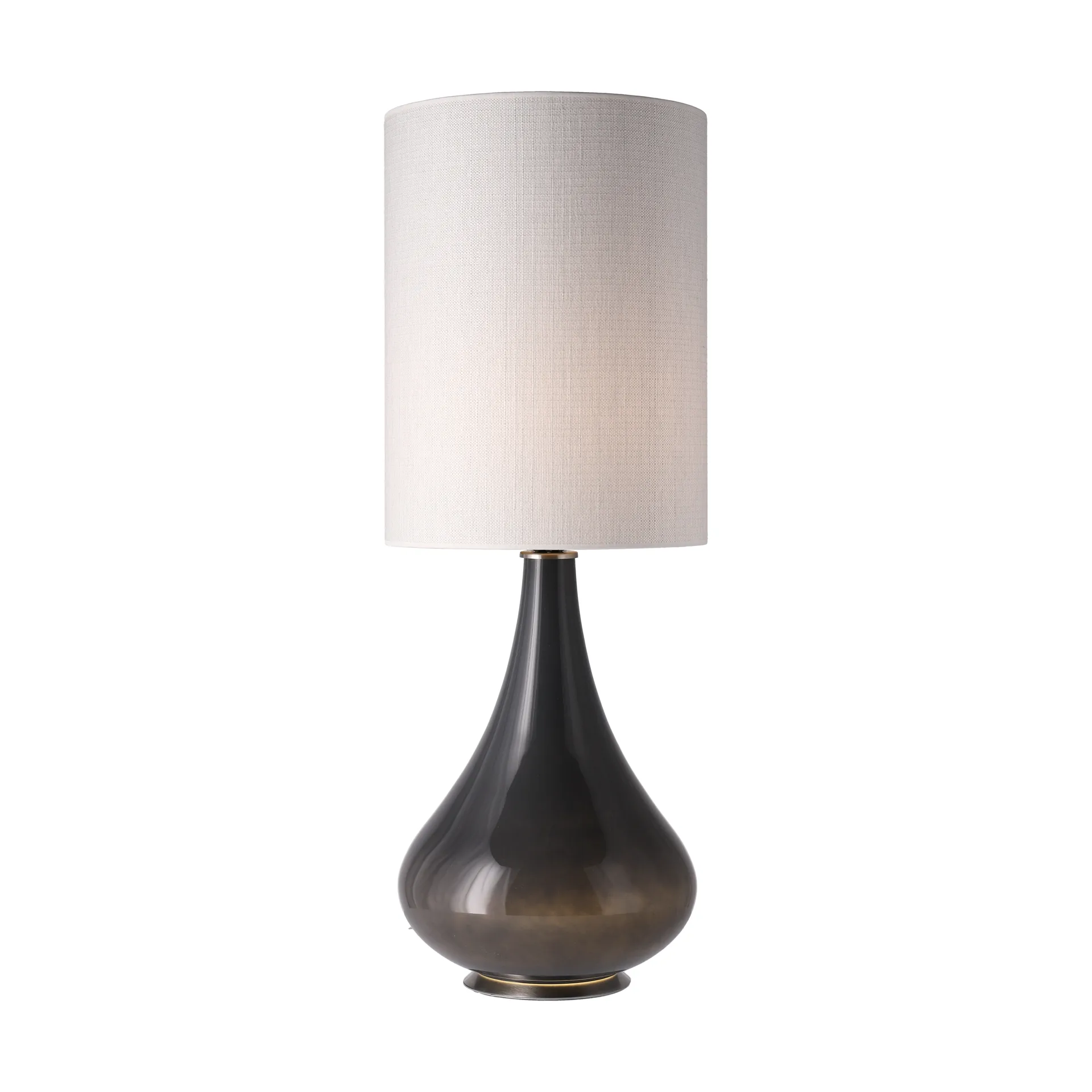 Renata bordlampe grå lampefod, Babel Beige L Flavia Lamps