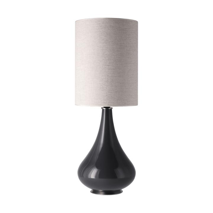 Renata bordlampe grå lampefod - London Beige L - Flavia Lamps