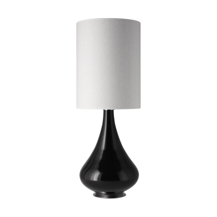 Renata bordlampe sort lampefod - Babel Beige L - Flavia Lamps