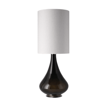 Renata bordlampe sort lampefod - Babel Beige L - Flavia Lamps