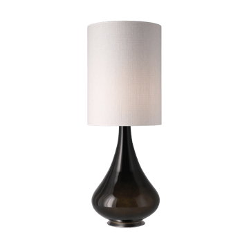 Renata bordlampe sort lampefod - Babel Beige L - Flavia Lamps