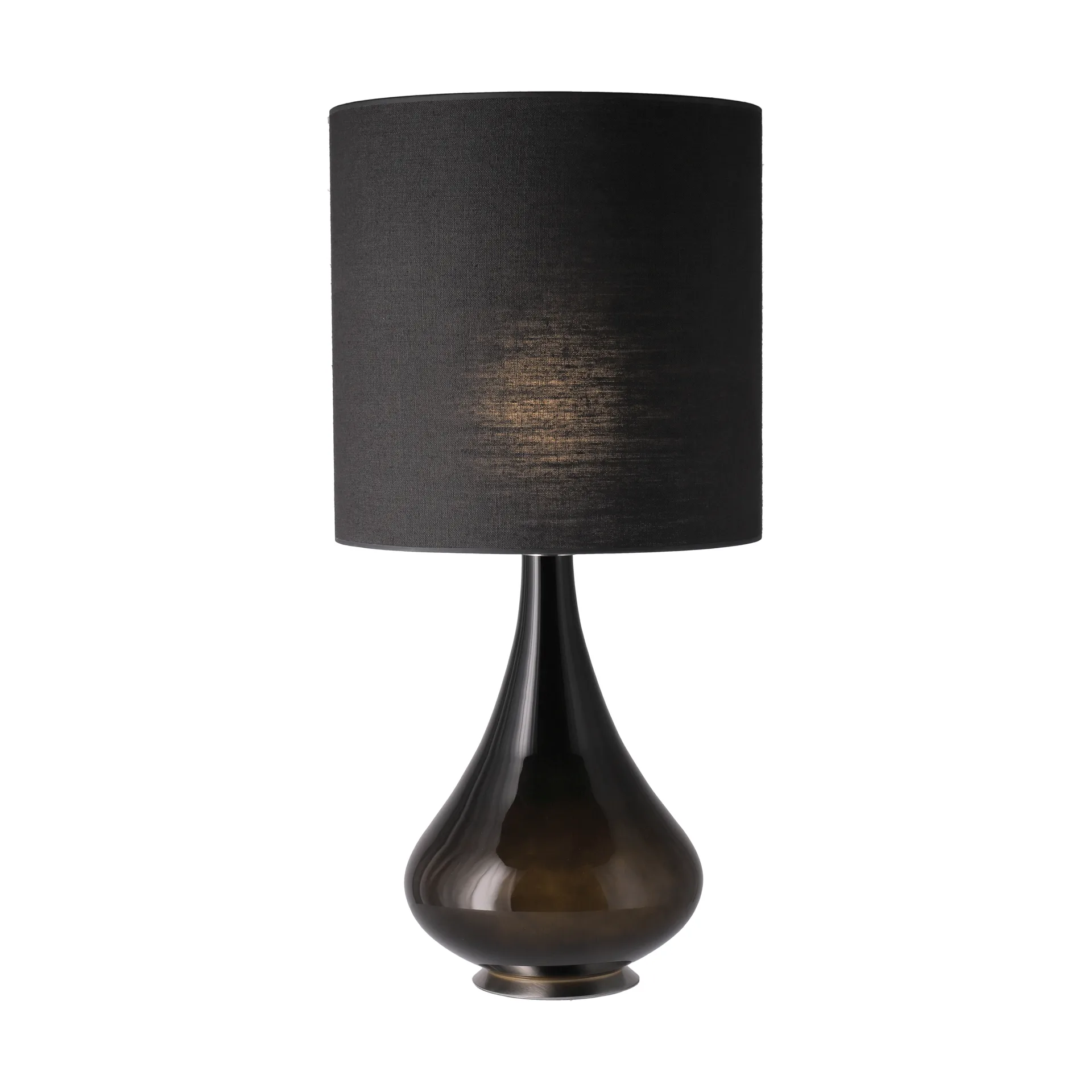 Renata bordlampe sort lampefod, Lino Negro M Flavia Lamps