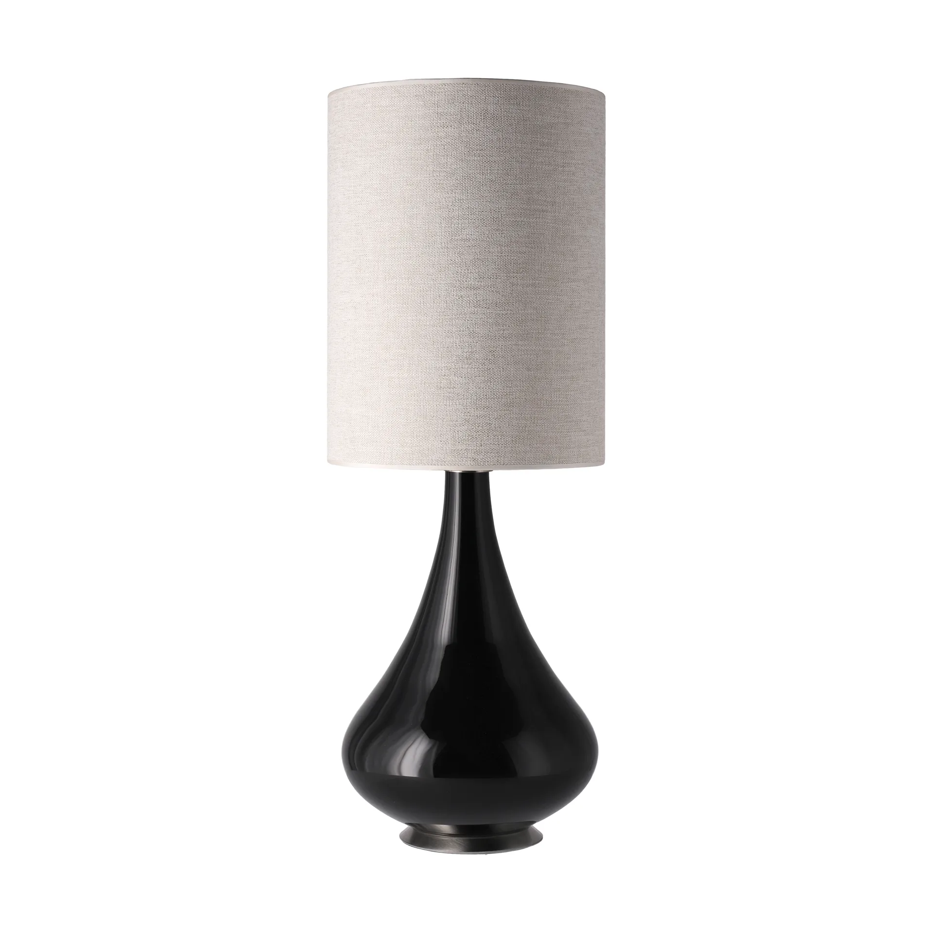 Renata bordlampe sort lampefod, London Beige L Flavia Lamps