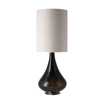 Renata bordlampe sort lampefod - London Beige L - Flavia Lamps