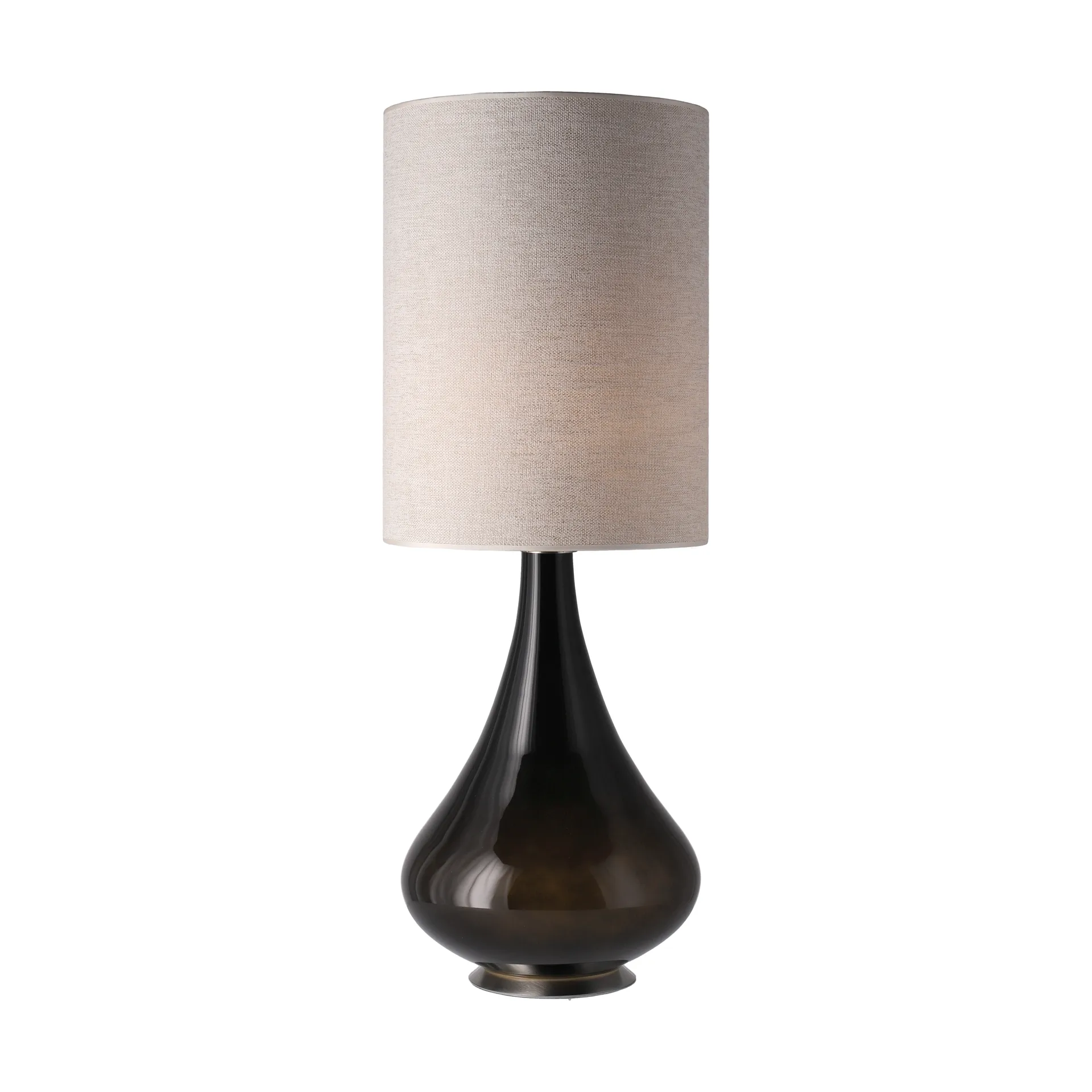 Renata bordlampe sort lampefod, London Beige L Flavia Lamps