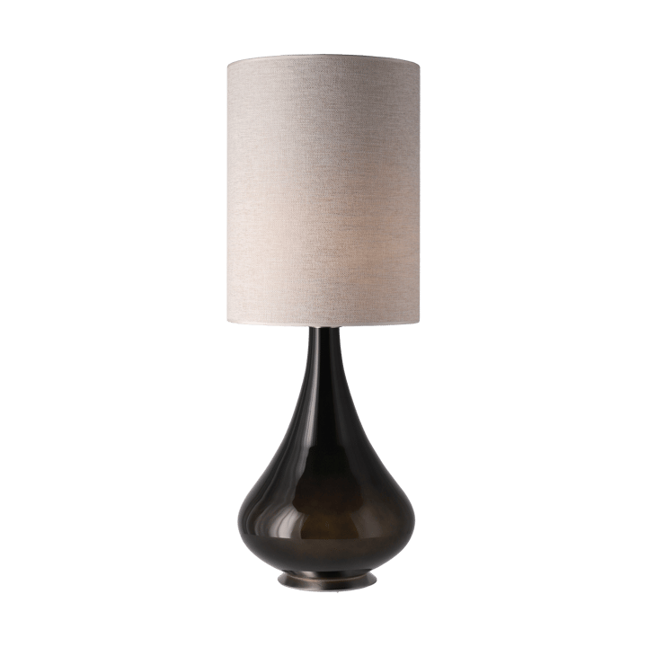 Renata bordlampe sort lampefod, London Beige L Flavia Lamps